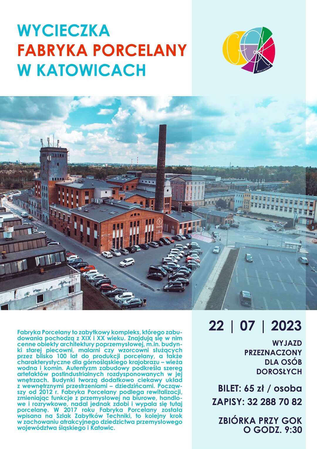 p1 GOK zaprasza dorosłych mieszkańców na wycieczkę do Fabryki Porcelany w Katowicach