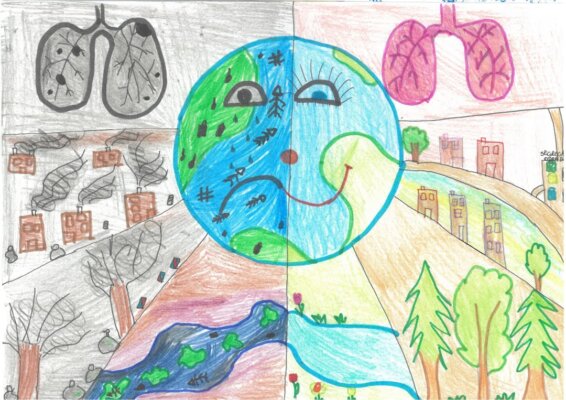 3-566x400 Gminny Konkurs Plastyczny pt. „Czyste powietrze, zdrowa woda, tego chce człowiek i cała przyroda” rozstrzygnięty!