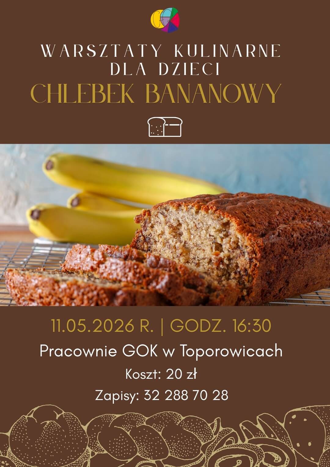 kul1 Zapraszamy na warsztaty kulinarne -  chlebek bananowy!